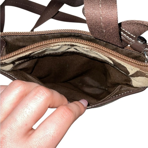 Coach Brown and Tan Crossbody Bag - Picture 4 of 6